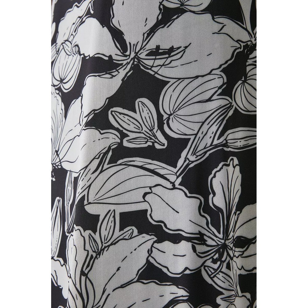 Black-White - Lifestyle - Principles Womens-Ladies Floral Mesh Sweetheart Midi Dress