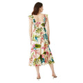 Pink - Back - Maine Womens-Ladies Floral Tiered Midi Dress