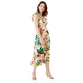 Pink - Front - Maine Womens-Ladies Floral Tiered Midi Dress