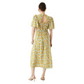 Yellow - Back - Maine Womens-Ladies Floral Flutter Midi Dress