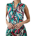 Multicoloured - Lifestyle - Principles Womens-Ladies Abstract Pleated Sleeveless Midi Dress