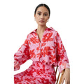 Pink - Side - Principles Womens-Ladies Floral Collared Shirt
