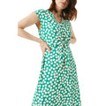 Green - Side - Maine Womens-Ladies Spotted Front Tie Midi Dress
