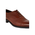 Dark Tan - Lifestyle - Debenhams Mens Noble Leather Embossed Vamp Oxford Shoes