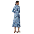 Blue - Back - Principles Womens-Ladies Floral Long-Sleeved Shirt Dress