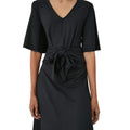 Black - Lifestyle - Principles Womens-Ladies Jersey Waist Tie Dress