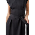 Black - Lifestyle - Principles Womens-Ladies Belted Pleated Dress
