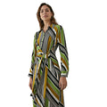 Lime - Side - Principles Womens-Ladies Striped Front Tie Shirt Dress