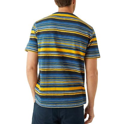Amber - Back - Mantaray Mens Multi Stripe Crew Neck T-Shirt
