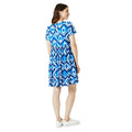 Blue - Back - Maine Womens-Ladies Abstract Mini Dress