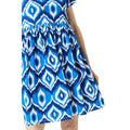 Blue - Side - Maine Womens-Ladies Abstract Mini Dress