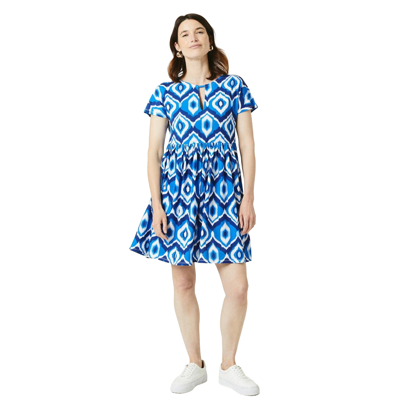 Blue - Front - Maine Womens-Ladies Abstract Mini Dress