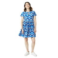 Blue - Front - Maine Womens-Ladies Abstract Mini Dress