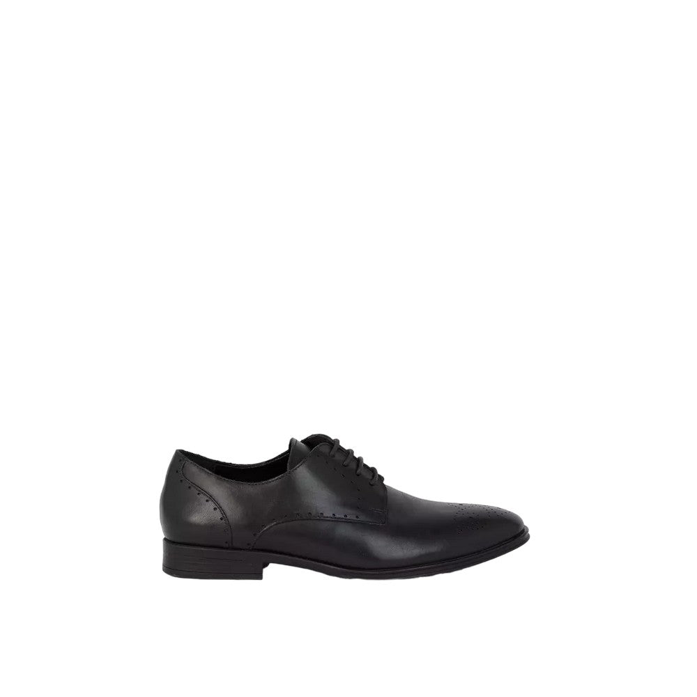 Black - Back - Debenhams Mens Frys Leather Derby Shoes