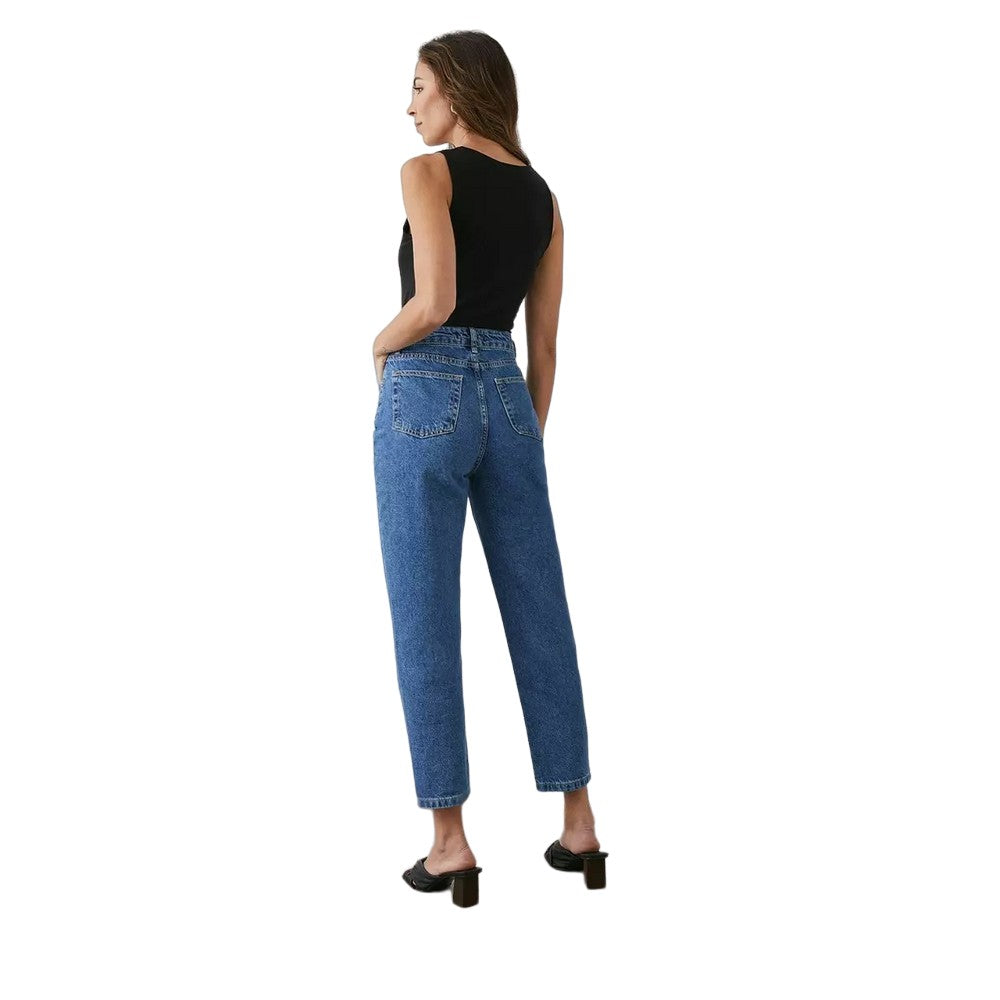 Blue - Back - Principles Womens-Ladies Straight Ankle Grazer Jeans