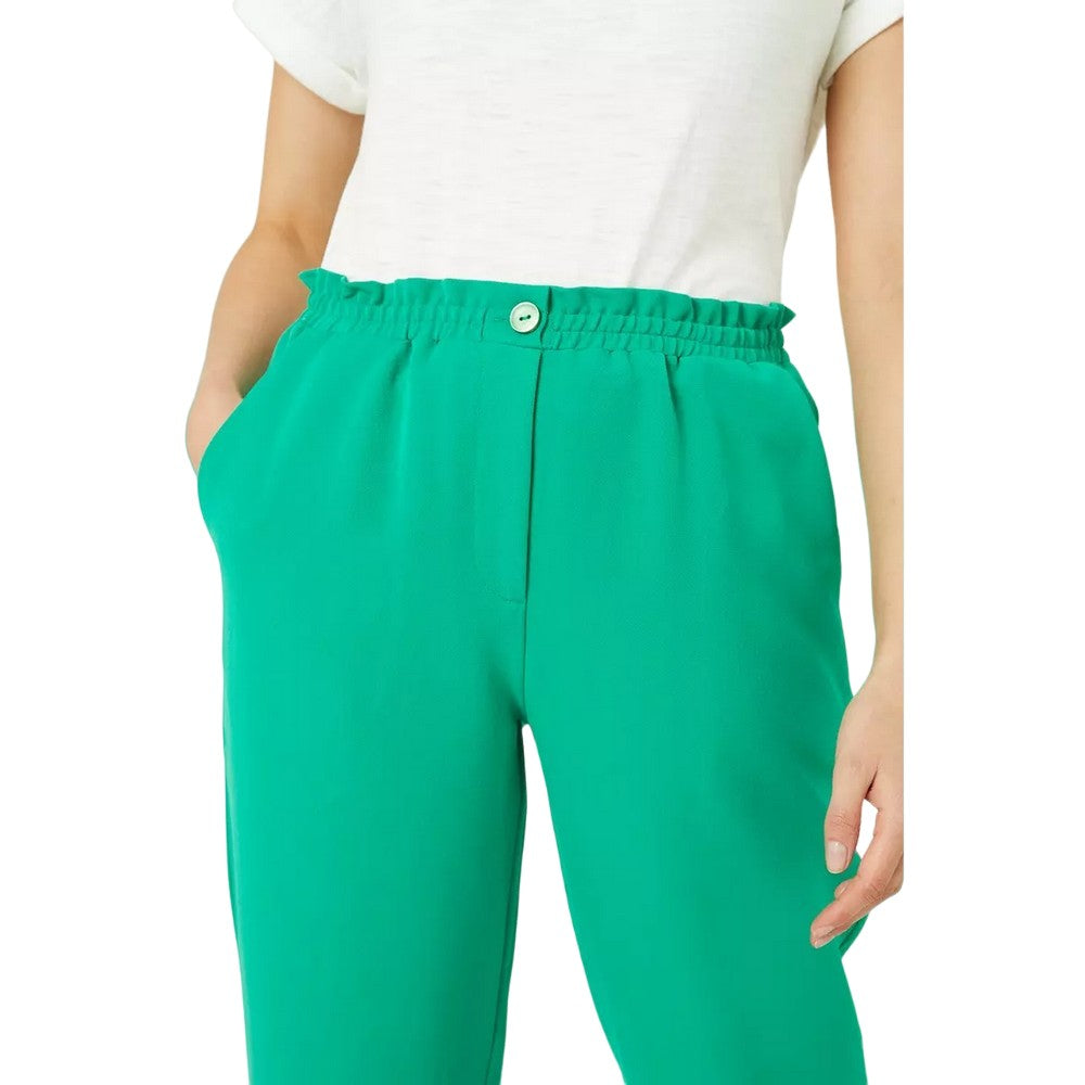 Green - Side - Maine Womens-Ladies Elasticated Waist Slim Leg Jogging Bottoms