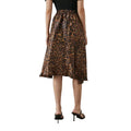 Brown - Back - Principles Womens-Ladies Leopard Print Midi Skirt