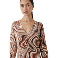 Brown - Lifestyle - Principles Womens-Ladies Swirl Midi Dress
