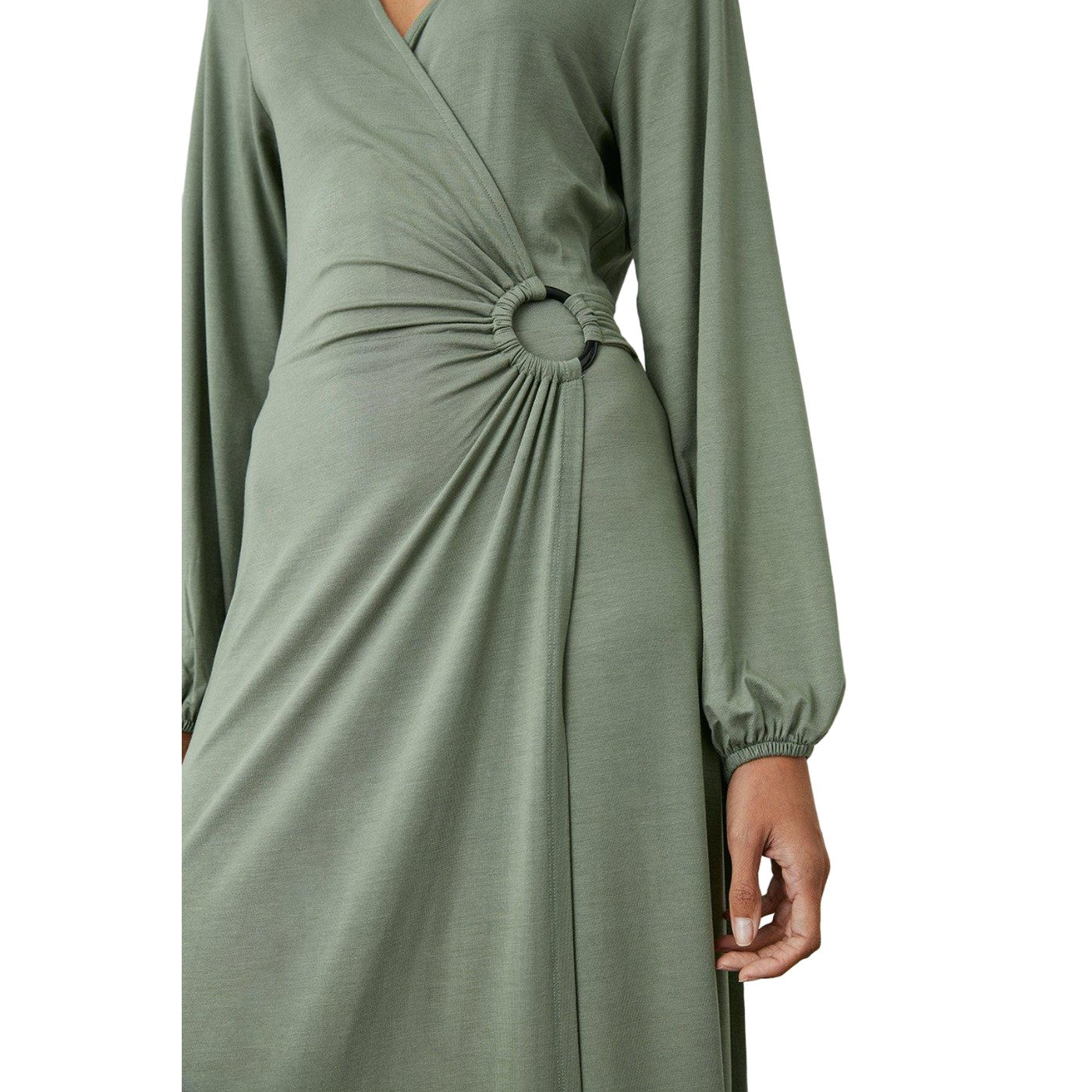 Khaki Green - Lifestyle - Principles Womens-Ladies Jersey Ring Detail Midi Dress