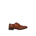 Tan - Side - Debenhams Mens Chesham Perforated Leather Derby Shoes