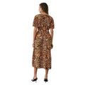Orange - Back - Principles Womens-Ladies Leopard Print Wrap Dress