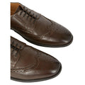 Brown - Side - Debenhams Mens Thomas Blunt Wingtip Leather Brogues