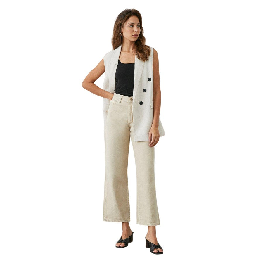 Stone - Lifestyle - Principles Womens-Ladies Mom Jeans