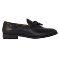 Black - Back - Debenhams Mens Abingdon Tassel Leather Loafers