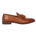 Tan - Back - Debenhams Mens Abingdon Tassel Leather Loafers