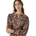 Brown - Side - Principles Womens-Ladies Keyhole Midi Dress