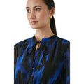 Blue - Side - Principles Womens-Ladies Acid Wash Button-Down Midi Dress