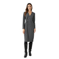 Black - Front - Principles Womens-Ladies Dogtooth Twisted Midi Dress