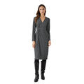 Black - Front - Principles Womens-Ladies Dogtooth Twisted Midi Dress