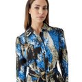 Multicoloured - Side - Principles Womens-Ladies Abstract Waist Tie Midi Dress
