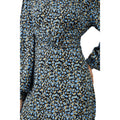 Blue - Side - Principles Womens-Ladies Spotted Keyhole Midi Dress