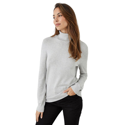 Grey Marl - Front - Principles Womens-Ladies Roll Neck Jumper