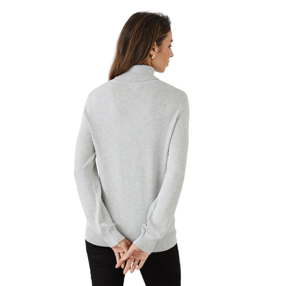 Grey Marl - Back - Principles Womens-Ladies Roll Neck Jumper