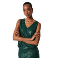 Green - Front - Principles Womens-Ladies Sequin V Neck Camisole