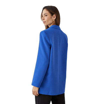 Blue - Back - Principles Womens-Ladies Double-Breasted Relaxed Fit Blazer