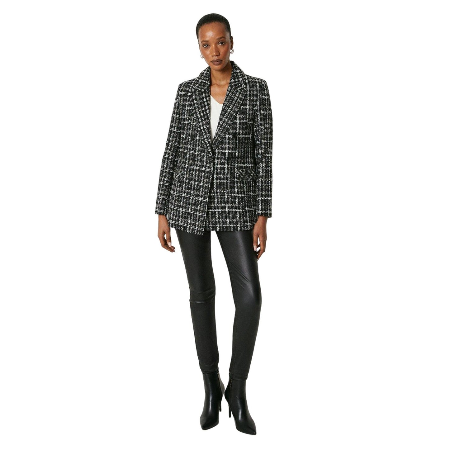 Black - Lifestyle - Principles Womens-Ladies Double-Breasted Blazer