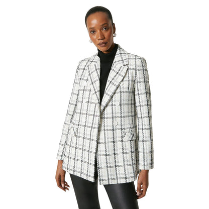 Ivory - Front - Principles Womens-Ladies Double-Breasted Blazer