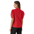 Red - Back - Principles Womens-Ladies Lace Keyhole Top