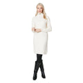 Neutral - Front - Principles Womens-Ladies Zip Knitted Funnel Neck Midi Dress