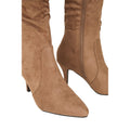 Taupe - Side - Principles Womens-Ladies Krista Rouched Pointed Medium Heel Calf Boots