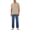 Blue - Side - Maine Mens Mid Wash Straight Leg Jeans