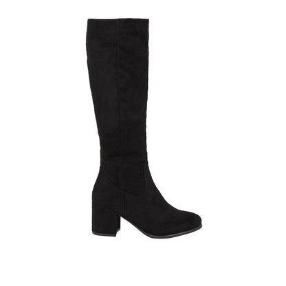 Natural Black - Front - Principles Womens-Ladies Kilbride Round Toe Medium Block Heel Knee-High Boots