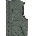 Khaki - Side - Maine Mens Quilted Lightweight Tailored Gilet