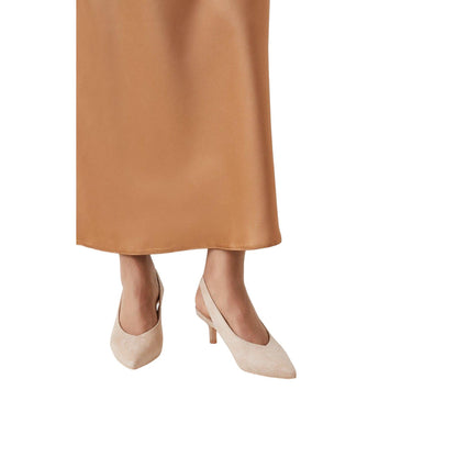 Beige - Side - Principles Womens-Ladies Daisy Sling Back Kitten Heel Court Shoes