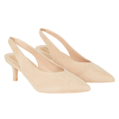 Beige - Front - Principles Womens-Ladies Daisy Sling Back Kitten Heel Court Shoes