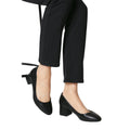 Black - Side - Principles Womens-Ladies Deacon Almond Toe Low Block Heel Court Shoes